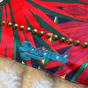 Desigual Red and Blue Patterned Crossbody Bag